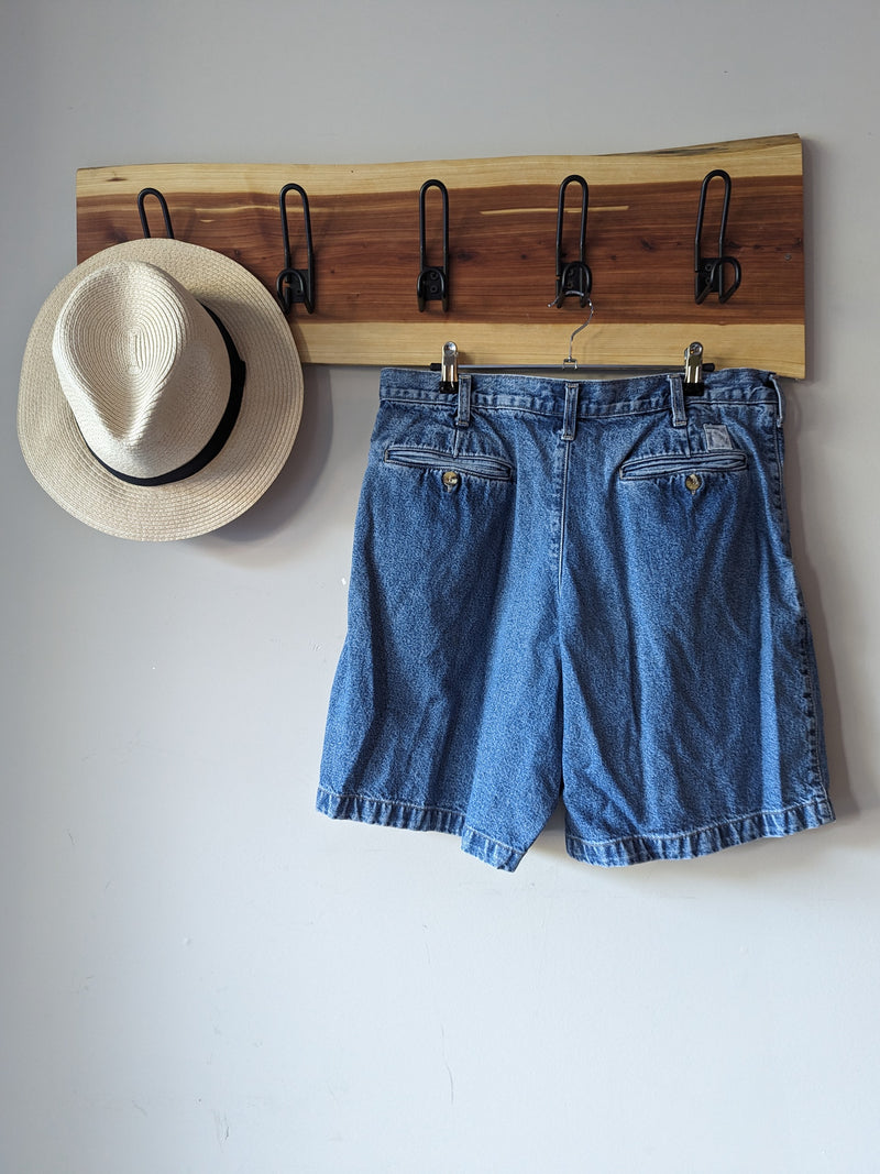 Faded just right jean shorts - AtaCollections 