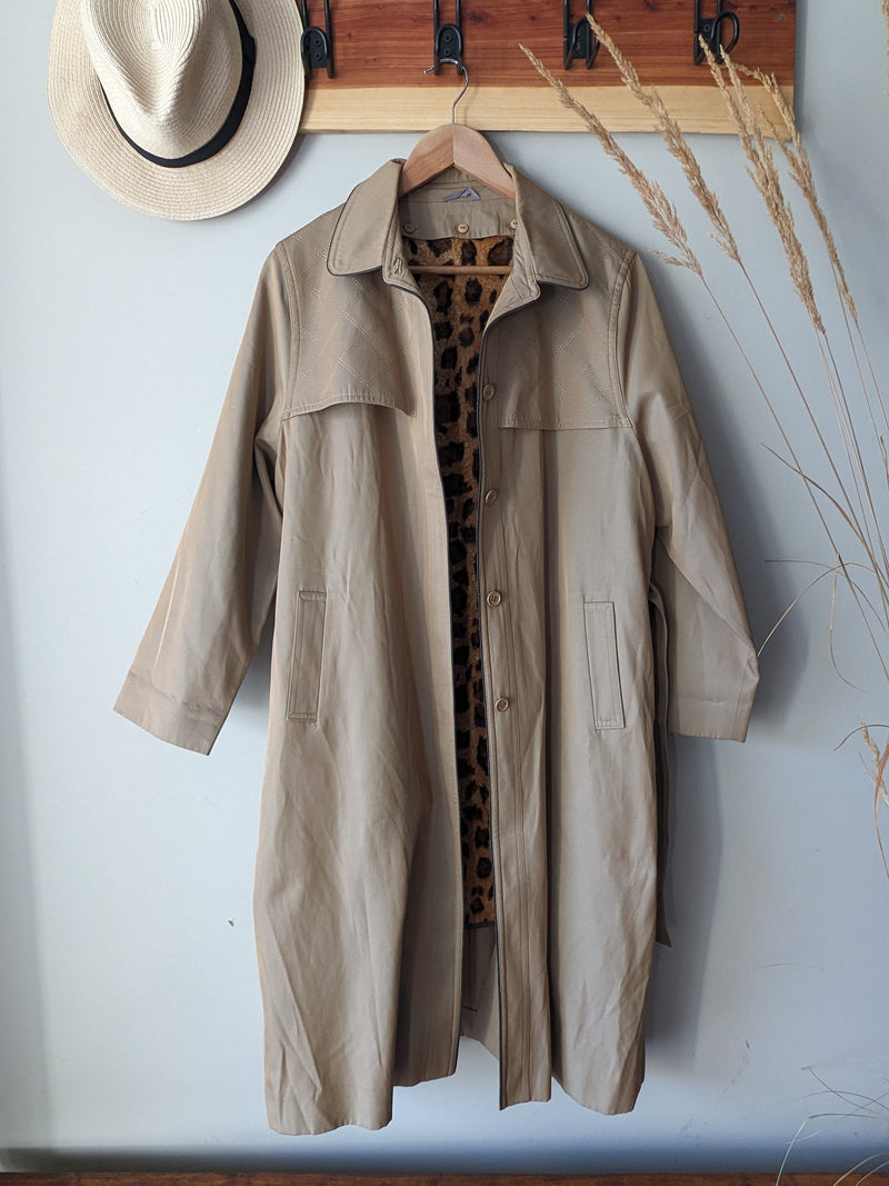Leopard Trench Coat