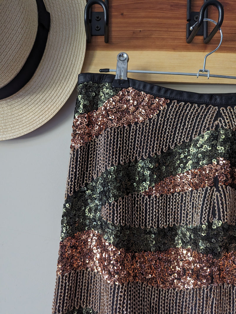 Designed Sequin Skirt