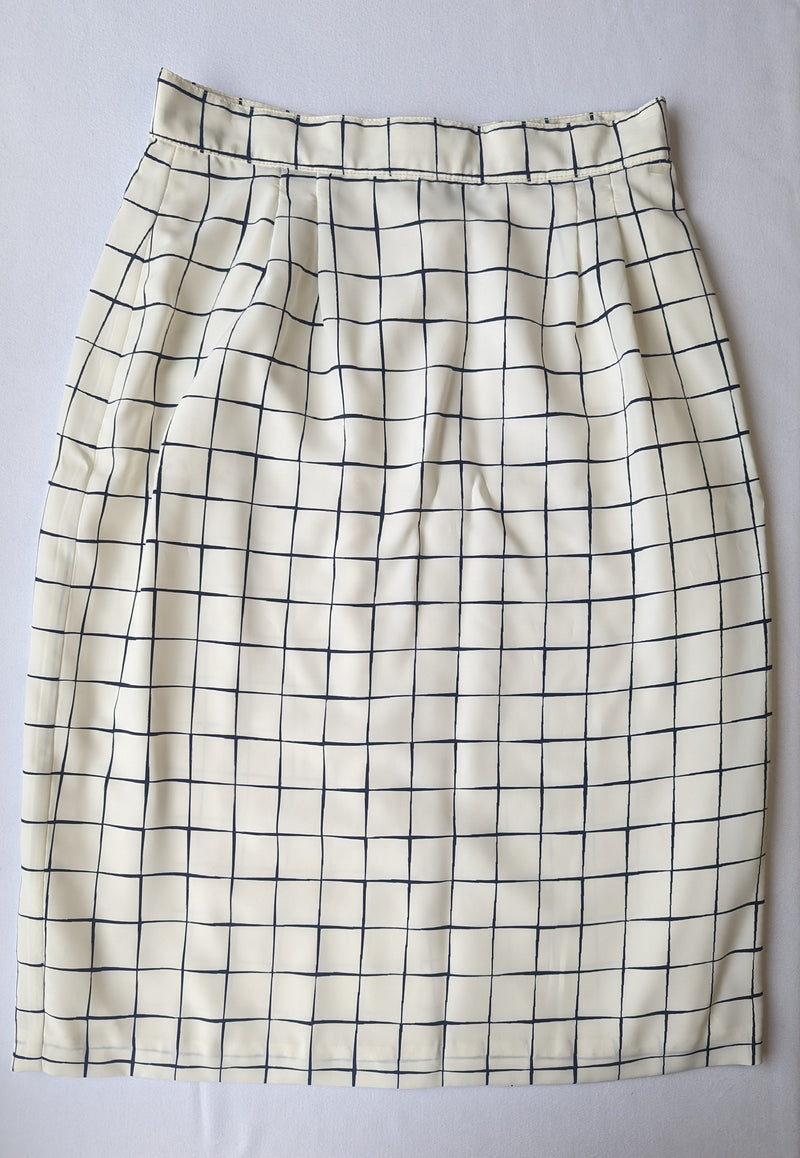Grid Vintage Skirt and Top Set - AtaCollections 